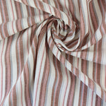 Load image into Gallery viewer, Russet &amp; Pink Soho Stripe Linen Rayon
