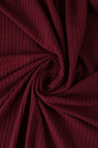 1YD PRECUT; Burgundy Nepal Rib Knit