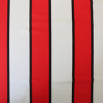 Load image into Gallery viewer, Ivory/Red/Black Wide Vertical Stripe Nylon Spandex Tricot | Designer Deadstock
