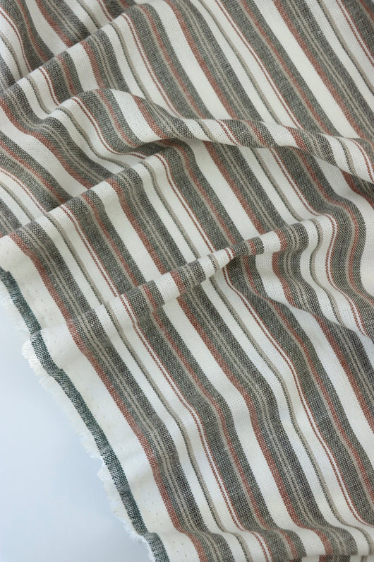 Black & Taupe Soho Stripe Linen Rayon