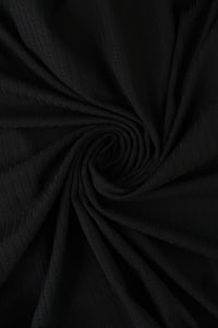 1YD PRECUT; Black Nepal Rib Knit