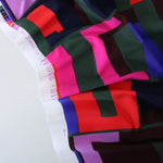 Load image into Gallery viewer, Navy/Olive/Royal/Red/Fuchsia/Lilac/Brown Blocks Nylon Spandex Tricot | Designer Deadstock
