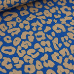 Load image into Gallery viewer, Beige Cheetah on Saphire Cotton Linen
