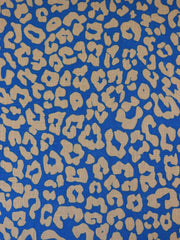 Load image into Gallery viewer, Beige Cheetah on Saphire Cotton Linen