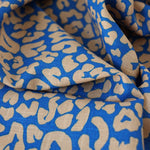 Load image into Gallery viewer, Beige Cheetah on Saphire Cotton Linen
