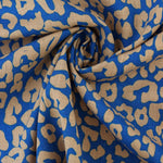 Load image into Gallery viewer, Beige Cheetah on Saphire Cotton Linen
