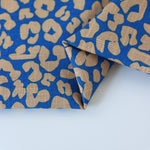 Load image into Gallery viewer, Beige Cheetah on Saphire Cotton Linen
