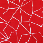 Load image into Gallery viewer, 1YD 22IN REMNANT; White Lines on Electric Red Linen Blend
