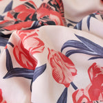 Load image into Gallery viewer, Large Blooms (Blue) Linen Blend
