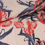Load image into Gallery viewer, Large Blooms (Blue) Linen Blend
