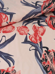 Load image into Gallery viewer, Large Blooms (Blue) Linen Blend