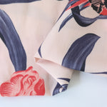 Load image into Gallery viewer, Large Blooms (Blue) Linen Blend
