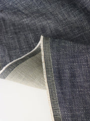 Load image into Gallery viewer, Drab &amp; Indigo Cotton Linen Blend 10.5oz Denim