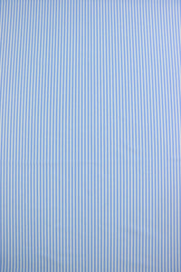 1YD PRECUT; French Blue & White 1/8" Vertical Stripe Nylon Spandex Tricot | Designer Deadstock