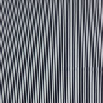 Load image into Gallery viewer, Midnight Navy &amp; White 1/8&quot; Vertical Stripe Nylon Spandex Tricot | Designer Deadstock
