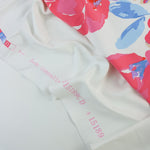 Load image into Gallery viewer, Large Floral on White Matte Nylon Spandex Tricot | Designer Deadstock
