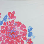 Load image into Gallery viewer, Large Floral on White Matte Nylon Spandex Tricot | Designer Deadstock
