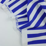 Load image into Gallery viewer, Royal &amp; White 1/2&quot; Horizontal Stripe Nylon Spandex Tricot | Designer Deadstock
