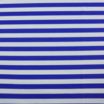 Load image into Gallery viewer, Royal &amp; White 1/2&quot; Horizontal Stripe Nylon Spandex Tricot | Designer Deadstock
