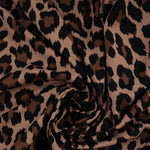 Load image into Gallery viewer, Cheetah on Bisque Matte Nylon Spandex Tricot | Designer Deadstock
