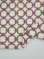 Load image into Gallery viewer, Pink Rings on Ivory Matte Nylon Spandex Tricot | Designer Deadstock
