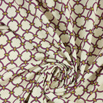 Load image into Gallery viewer, Pink Rings on Ivory Matte Nylon Spandex Tricot | Designer Deadstock
