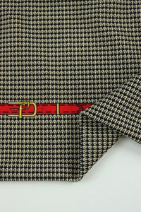 Red Belt Gold Buckle Nylon Spandex Tricot | Designer Deadstock