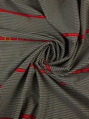 Load image into Gallery viewer, Red Belt Gold Buckle Nylon Spandex Tricot | Designer Deadstock
