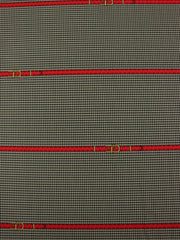 Load image into Gallery viewer, Red Belt Gold Buckle Nylon Spandex Tricot | Designer Deadstock
