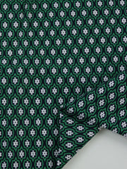 Load image into Gallery viewer, Daly Tiny Stencil on Navy Nylon Spandex Tricot | Designer Deadstock
