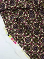 Load image into Gallery viewer, Flowers &amp; Hearts Kaleidoscope Nylon Spandex Tricot | Designer Deadstock
