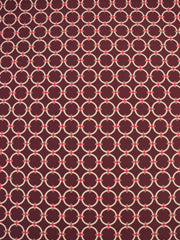 Load image into Gallery viewer, White Rings on Maroon Nylon Spandex Tricot | Designer Deadstock
