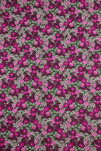 Magenta Ditsy Floral on Hunter Nylon Spandex Tricot | Designer Deadstock