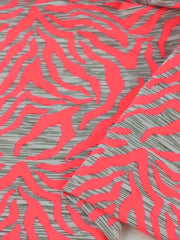 Load image into Gallery viewer, Neon Zebra Nylon Spandex Tricot
