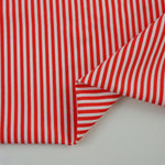 Load image into Gallery viewer, Red &amp; White 1/8&quot; Vertical Stripe Nylon Spandex Tricot | Designer Deadstock
