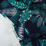 Load image into Gallery viewer, Floral Centric on Navy Nylon Spandex Tricot | Designer Deadstock
