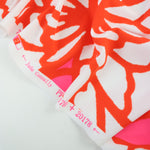 Load image into Gallery viewer, Hot Red &amp; Pink Stained Glass Nylon Spandex Tricot | Designer Deadstock
