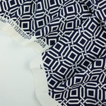 Load image into Gallery viewer, Intertwined on Navy Nylon Spandex Tricot | Designer Deadstock
