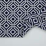 Load image into Gallery viewer, Intertwined on Navy Nylon Spandex Tricot | Designer Deadstock
