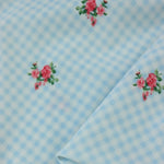 Load image into Gallery viewer, Sweet Gingham (Blue) Nylon Spandex Tricot
