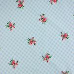 Load image into Gallery viewer, Sweet Gingham (Blue) Nylon Spandex Tricot
