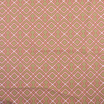 Load image into Gallery viewer, Red Outline Geometric on Tan Nylon Spandex Tricot | Designer Deadstock
