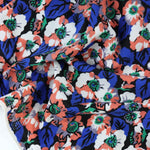 Load image into Gallery viewer, Royal &amp; Coral Floral Nylon Spandex Tricot
