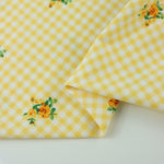 Load image into Gallery viewer, 18IN REMNANT; Sweet Gingham (Yellow) Nylon Spandex Tricot
