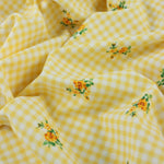 Load image into Gallery viewer, 18IN REMNANT; Sweet Gingham (Yellow) Nylon Spandex Tricot
