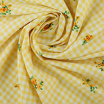 Load image into Gallery viewer, 18IN REMNANT; Sweet Gingham (Yellow) Nylon Spandex Tricot

