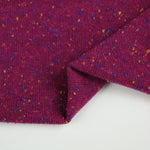 Load image into Gallery viewer, 30IN REMNANT; Magenta Italian Speckled Wool Silk Sweater Knit
