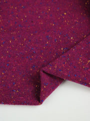 Load image into Gallery viewer, 32IN REMNANT; Magenta Italian Speckled Wool Silk Sweater Knit

