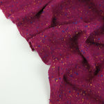 Load image into Gallery viewer, 30IN REMNANT; Magenta Italian Speckled Wool Silk Sweater Knit
