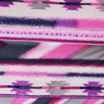 Load image into Gallery viewer, Pink/Purple/Gray Blurred Stripe 100% Silk Jersey
